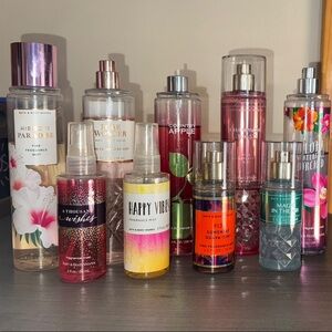 Bath & Body Works Fragrance Mist Collection - bottles have been used